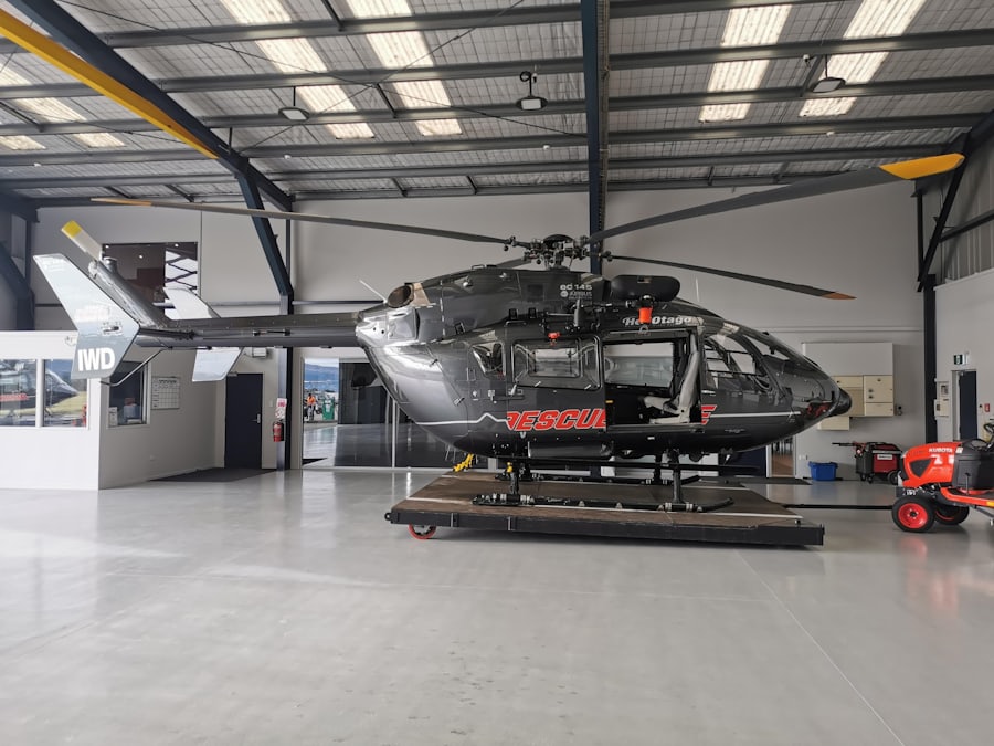 Helicopter in the shop